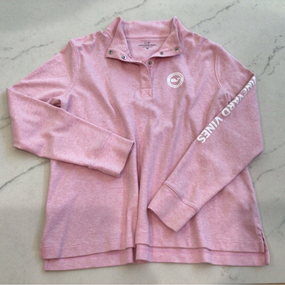 Vineyard Vines Light Pink Pullover, Size XL, 100 Percent Cotton